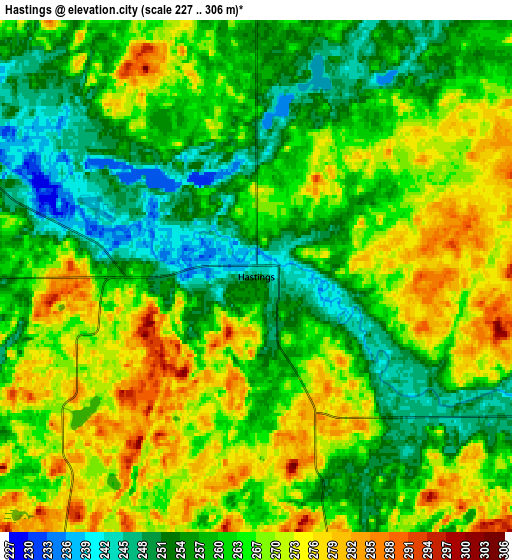 Zoom OUT 2x Hastings, United States elevation map