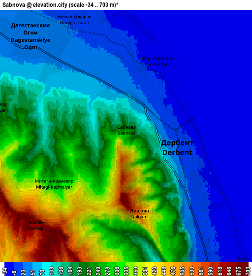 Zoom OUT 2x Sabnova, Russia elevation map