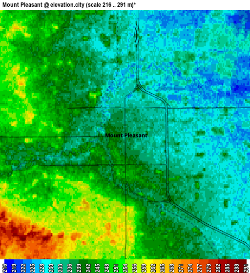 Zoom OUT 2x Mount Pleasant, United States elevation map