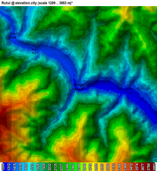 Zoom OUT 2x Rutul, Russia elevation map