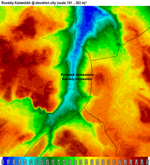 Zoom OUT 2x Russkiy Kameshkir, Russia elevation map