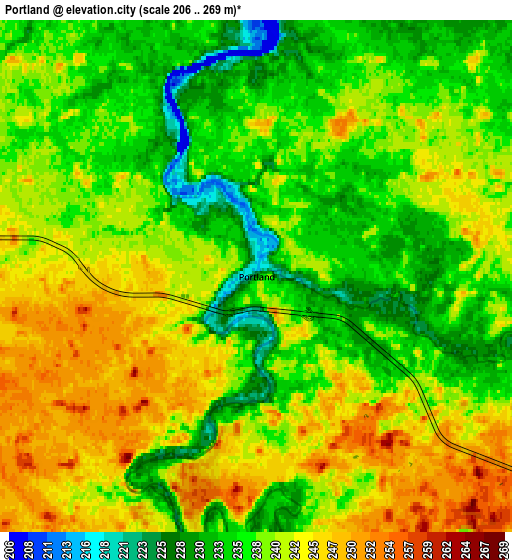 Zoom OUT 2x Portland, United States elevation map