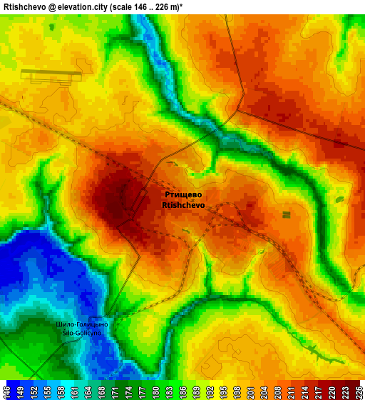Zoom OUT 2x Rtishchevo, Russia elevation map