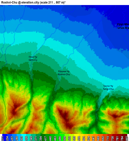 Zoom OUT 2x Roshni-Chu, Russia elevation map
