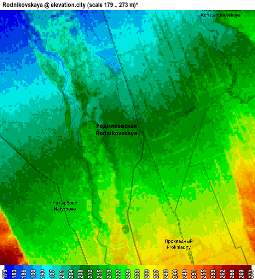 Zoom OUT 2x Rodnikovskaya, Russia elevation map