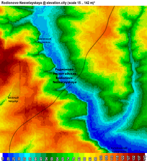 Zoom OUT 2x Rodionovo-Nesvetayskaya, Russia elevation map