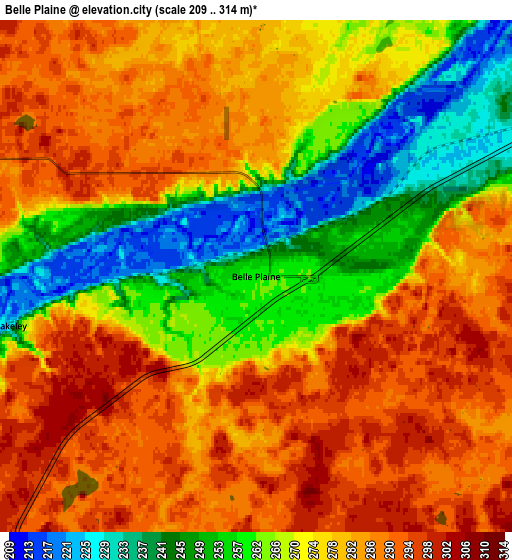 Zoom OUT 2x Belle Plaine, United States elevation map