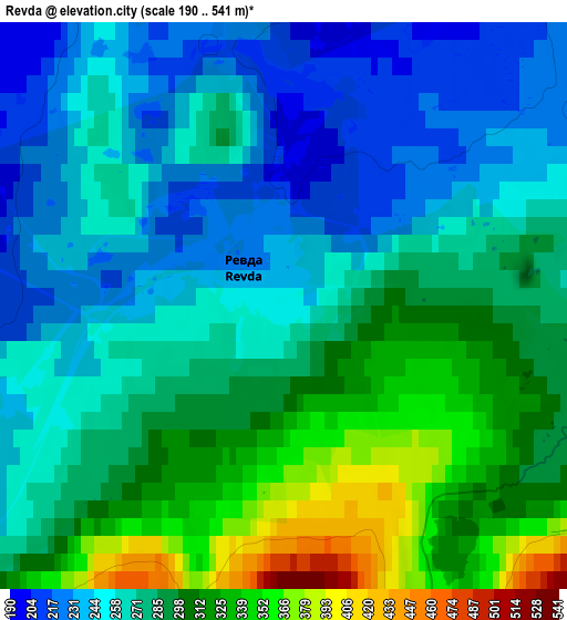 Zoom OUT 2x Revda, Russia elevation map