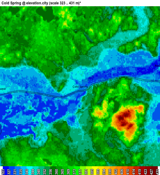 Zoom OUT 2x Cold Spring, United States elevation map