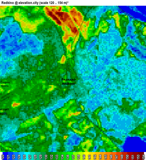 Zoom OUT 2x Redkino, Russia elevation map