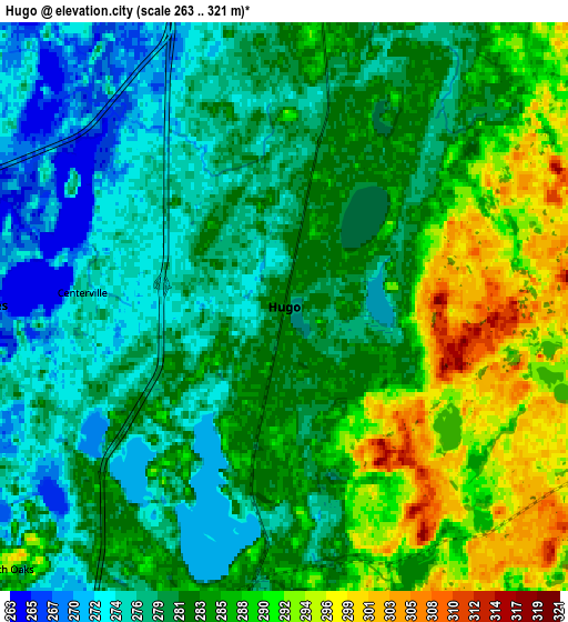 Zoom OUT 2x Hugo, United States elevation map