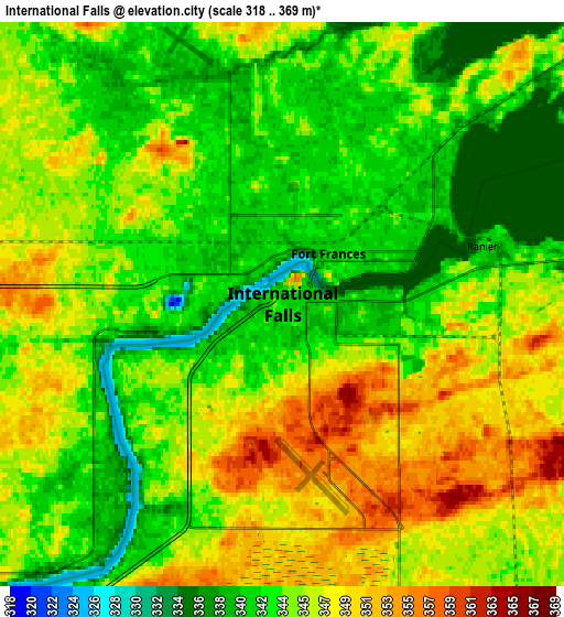 Zoom OUT 2x International Falls, United States elevation map