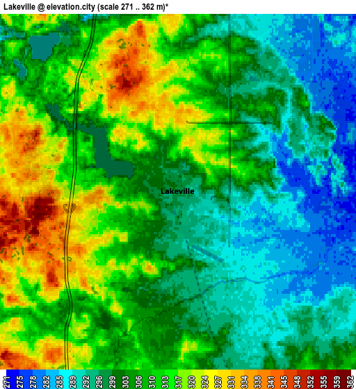 Zoom OUT 2x Lakeville, United States elevation map