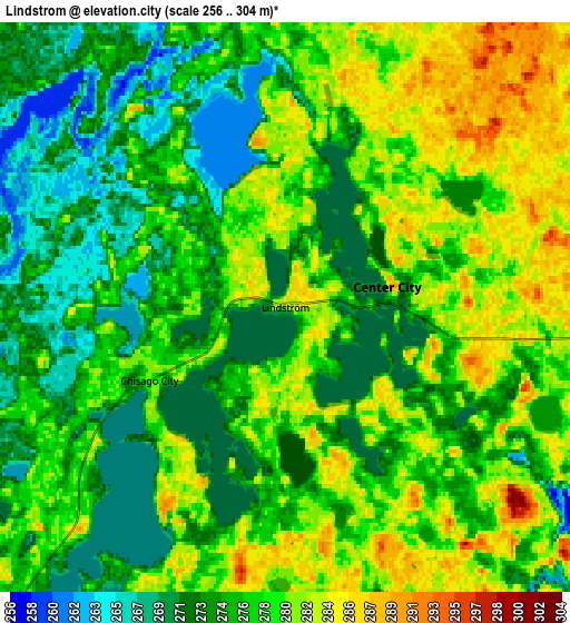 Zoom OUT 2x Lindstrom, United States elevation map