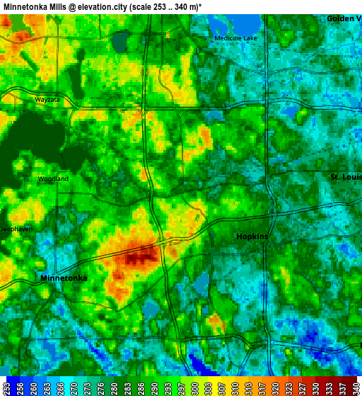 Zoom OUT 2x Minnetonka Mills, United States elevation map