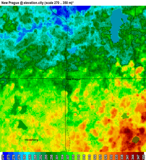 Zoom OUT 2x New Prague, United States elevation map