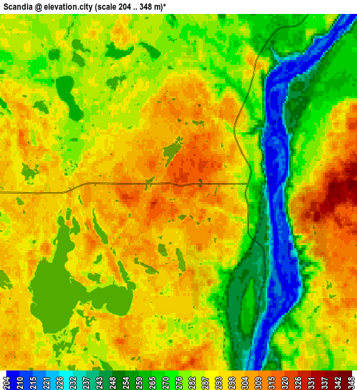 Zoom OUT 2x Scandia, United States elevation map