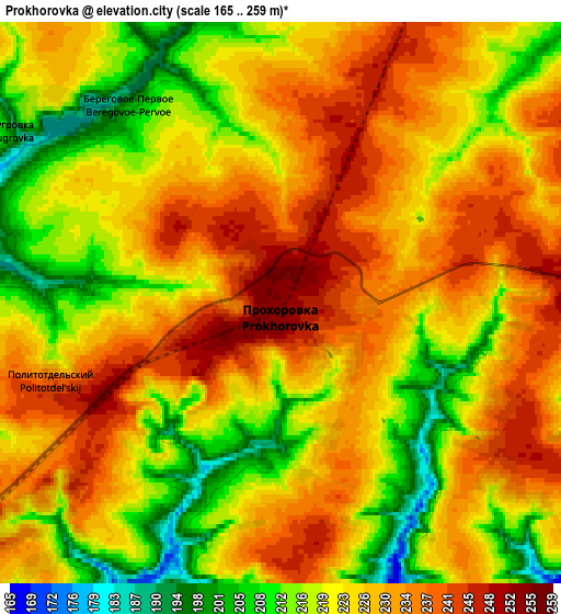 Zoom OUT 2x Prokhorovka, Russia elevation map