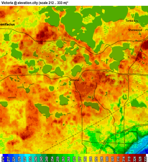 Zoom OUT 2x Victoria, United States elevation map