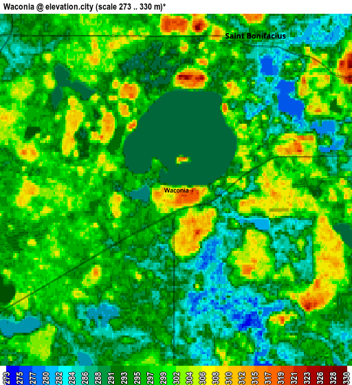 Zoom OUT 2x Waconia, United States elevation map