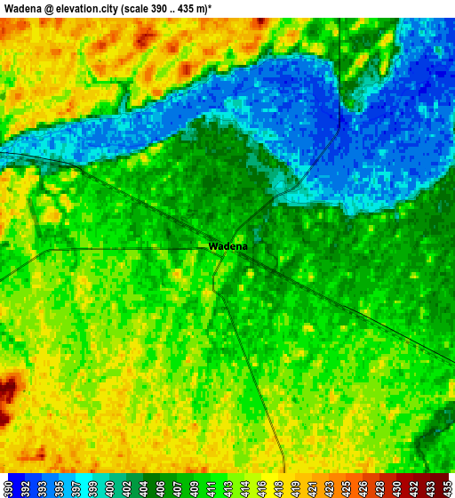 Zoom OUT 2x Wadena, United States elevation map