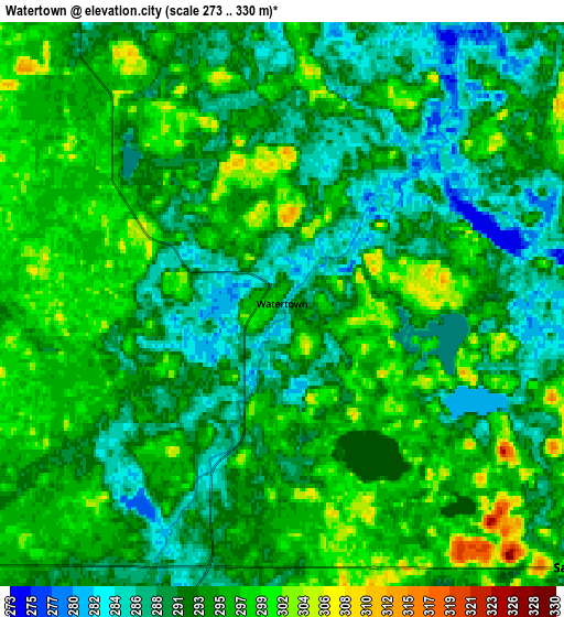 Zoom OUT 2x Watertown, United States elevation map