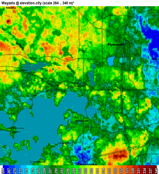 Zoom OUT 2x Wayzata, United States elevation map