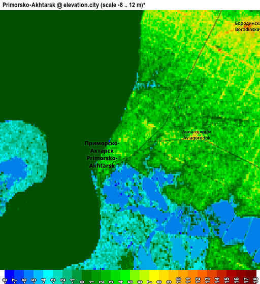 Zoom OUT 2x Primorsko-Akhtarsk, Russia elevation map