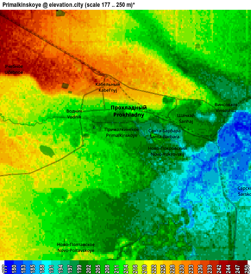 Zoom OUT 2x Primalkinskoye, Russia elevation map