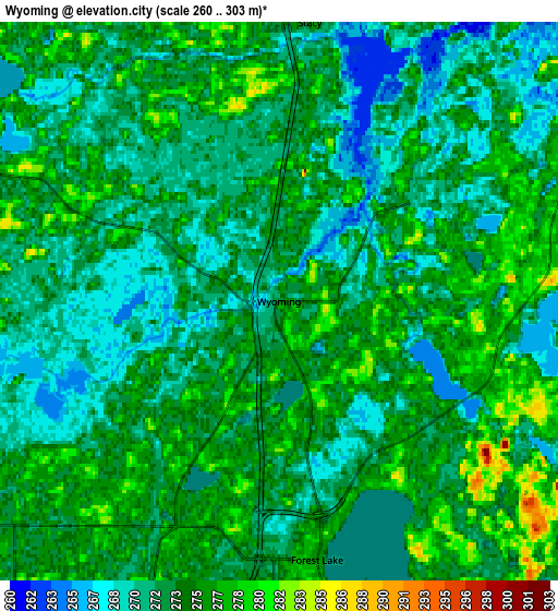 Zoom OUT 2x Wyoming, United States elevation map