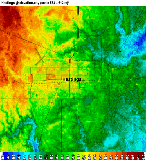 Zoom OUT 2x Hastings, United States elevation map