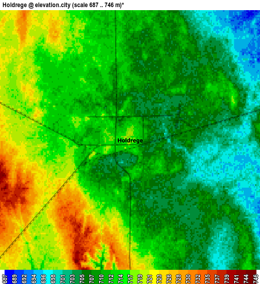 Zoom OUT 2x Holdrege, United States elevation map