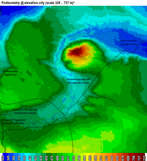 Zoom OUT 2x Podkumskiy, Russia elevation map