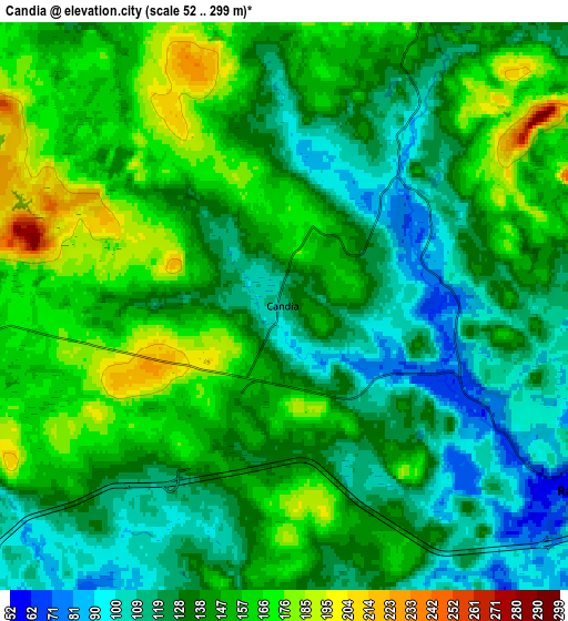 Zoom OUT 2x Candia, United States elevation map