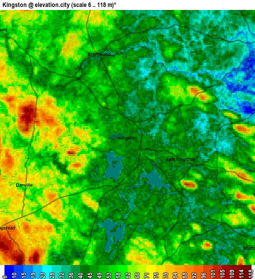 Zoom OUT 2x Kingston, United States elevation map