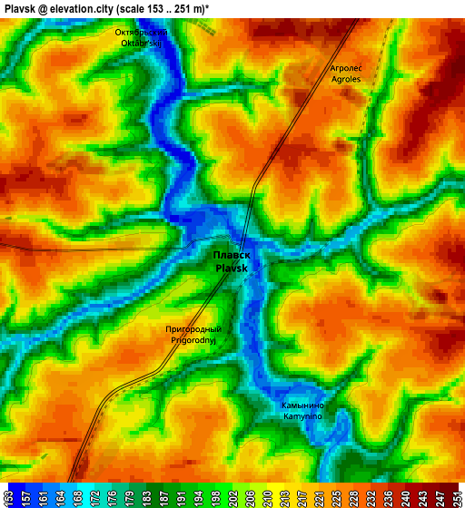 Zoom OUT 2x Plavsk, Russia elevation map