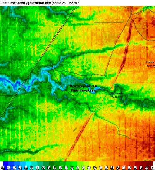 Zoom OUT 2x Platnirovskaya, Russia elevation map