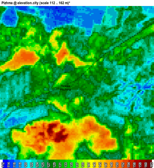 Zoom OUT 2x Pizhma, Russia elevation map