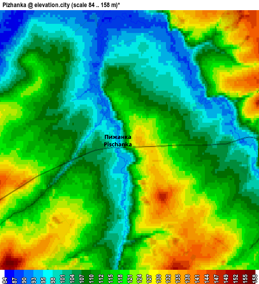 Zoom OUT 2x Pizhanka, Russia elevation map