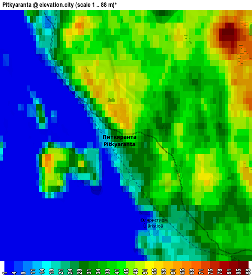 Zoom OUT 2x Pitkyaranta, Russia elevation map