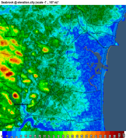 Zoom OUT 2x Seabrook, United States elevation map