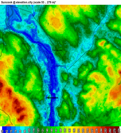 Zoom OUT 2x Suncook, United States elevation map