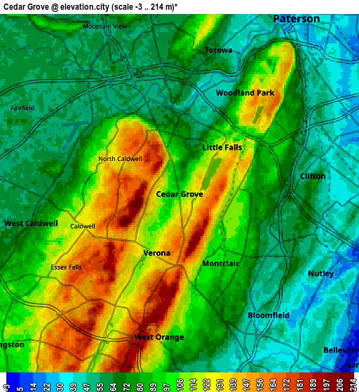 Zoom OUT 2x Cedar Grove, United States elevation map