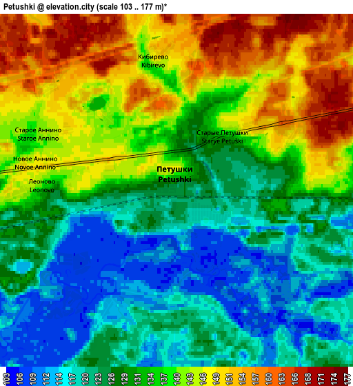 Zoom OUT 2x Petushki, Russia elevation map