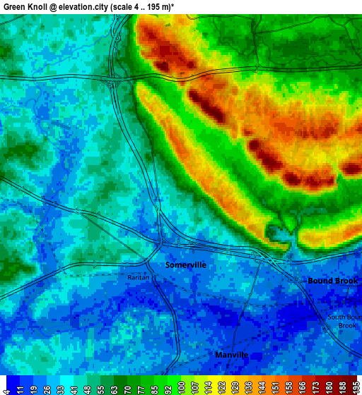 Zoom OUT 2x Green Knoll, United States elevation map