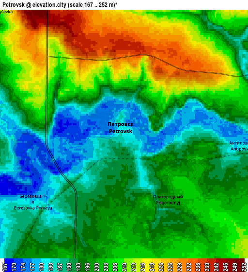 Zoom OUT 2x Petrovsk, Russia elevation map