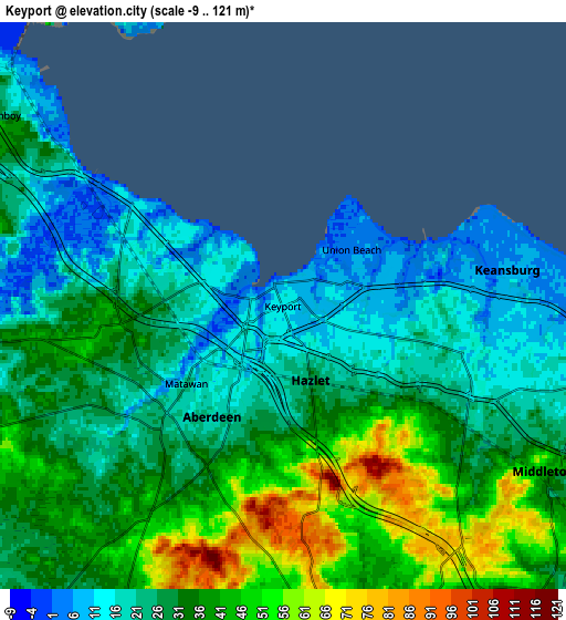 Zoom OUT 2x Keyport, United States elevation map