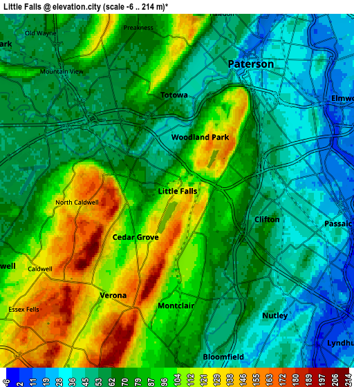 Zoom OUT 2x Little Falls, United States elevation map