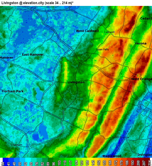 Zoom OUT 2x Livingston, United States elevation map