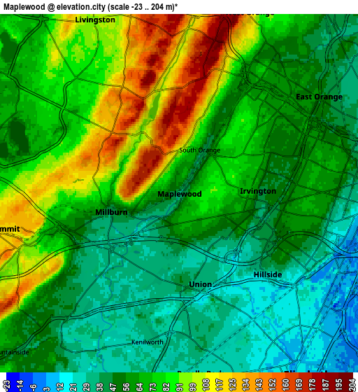 Zoom OUT 2x Maplewood, United States elevation map